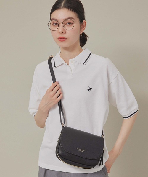 BEVERLY HILLS POLO CLUB（ビバリーヒルズポロクラブ）の「【BEVERLY HILLS POLO CLUB】鹿の子ポロシャツ（ポロシャツ・レディース・ブラック/ホワイト系その他・38）」の12枚目の写真