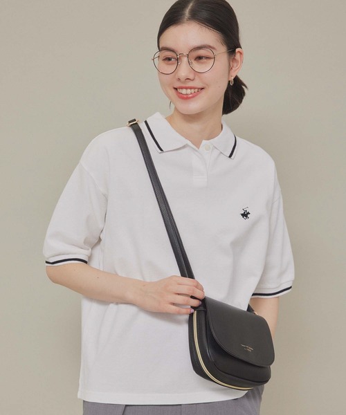 BEVERLY HILLS POLO CLUB（ビバリーヒルズポロクラブ）の「【BEVERLY HILLS POLO CLUB】鹿の子ポロシャツ（ポロシャツ・レディース・ブラック/ホワイト系その他・38）」の13枚目の写真