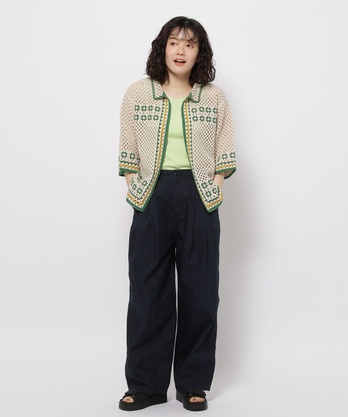 niko and...（ニコアンド）の「ナイロンコットンバレルパンツ（その他パンツ・レディース・グリーン/ベージュ/ネイビー/アイボリー・FREE）」の16枚目の写真