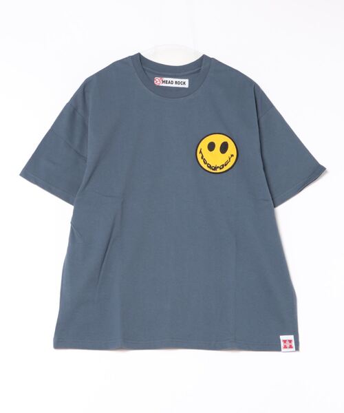 HEAD ROCK(ヘッドロック)の「半袖オーバーサイズTシャツ(大人)(Tシャツ/カットソー・レディース・ネイビー/オートミール/スミクロ・185/175/165)」の1枚目の写真