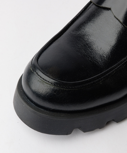 alfredoBANNISTER(アルフレッドバニスター)の「【ボリュームソール / 厚底】本革 レザー ローファー(ローファー・メンズ・ブラック/ブラック×ホワイト・45/44/43/42/41/40/39)」の10枚目の写真