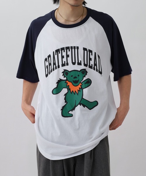 Grateful Dead(グレイトフルデッド)の「Grateful Dead グレートフルデッドプリントオーバーサイズTシャツ(Tシャツ/カットソー・メンズ・オレンジ/ベージュ/パープル/チャコール/グリーン/オフホワイト/ホワイト系/ブラック/ホワイト系その他3/ホワイト系その他6/ホワイト系その他7/ホワイト系その他5/ホワイト系その他4/ホワイト系その他2・M/L/XL)」の3枚目の写真