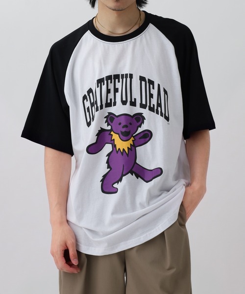 Grateful Dead(グレイトフルデッド)の「Grateful Dead グレートフルデッドプリントオーバーサイズTシャツ(Tシャツ/カットソー・メンズ・オレンジ/ベージュ/パープル/チャコール/グリーン/オフホワイト/ホワイト系/ブラック/ホワイト系その他3/ホワイト系その他6/ホワイト系その他7/ホワイト系その他5/ホワイト系その他4/ホワイト系その他2・M/L/XL)」の4枚目の写真