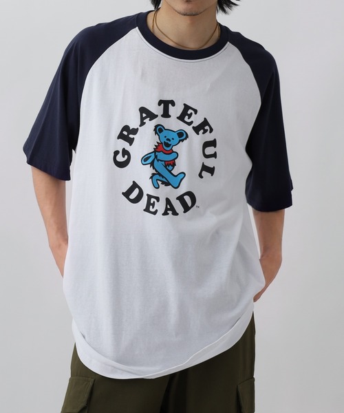 Grateful Dead(グレイトフルデッド)の「Grateful Dead グレートフルデッドプリントオーバーサイズTシャツ(Tシャツ/カットソー・メンズ・オレンジ/ベージュ/パープル/チャコール/グリーン/オフホワイト/ホワイト系/ブラック/ホワイト系その他3/ホワイト系その他6/ホワイト系その他7/ホワイト系その他5/ホワイト系その他4/ホワイト系その他2・M/L/XL)」の5枚目の写真
