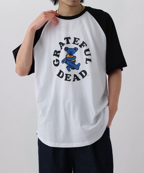 Grateful Dead(グレイトフルデッド)の「Grateful Dead グレートフルデッドプリントオーバーサイズTシャツ(Tシャツ/カットソー・メンズ・オレンジ/ベージュ/パープル/チャコール/グリーン/オフホワイト/ホワイト系/ブラック/ホワイト系その他3/ホワイト系その他6/ホワイト系その他7/ホワイト系その他5/ホワイト系その他4/ホワイト系その他2・M/L/XL)」の7枚目の写真