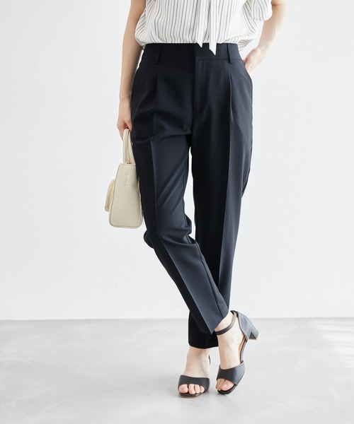 ROPE' PICNIC（ロペピクニック）の「リネンライクテーパードパンツ/セットアップ対応・UVケア（その他パンツ・レディース・ダークブラウン/ライトグレー/ネイビー・40/38/36）」の12枚目の写真