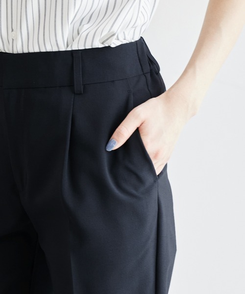 ROPE' PICNIC（ロペピクニック）の「リネンライクテーパードパンツ/セットアップ対応・UVケア（その他パンツ・レディース・ダークブラウン/ライトグレー/ネイビー・40/38/36）」の18枚目の写真