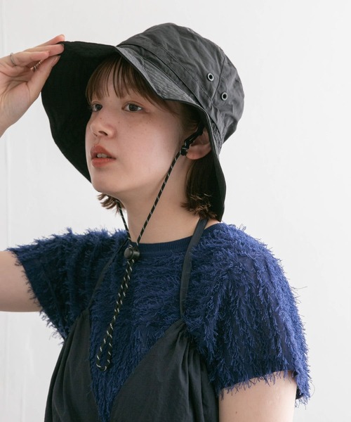 KBF（ケイビーエフ）の「パッカブルバケットHAT（ハット・レディース・ブラック/ベージュ・ONE）」の3枚目の写真