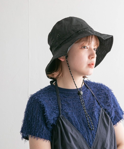 KBF（ケイビーエフ）の「パッカブルバケットHAT（ハット・レディース・ブラック/ベージュ・ONE）」の4枚目の写真