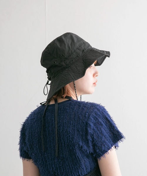 KBF（ケイビーエフ）の「パッカブルバケットHAT（ハット・レディース・ブラック/ベージュ・ONE）」の5枚目の写真