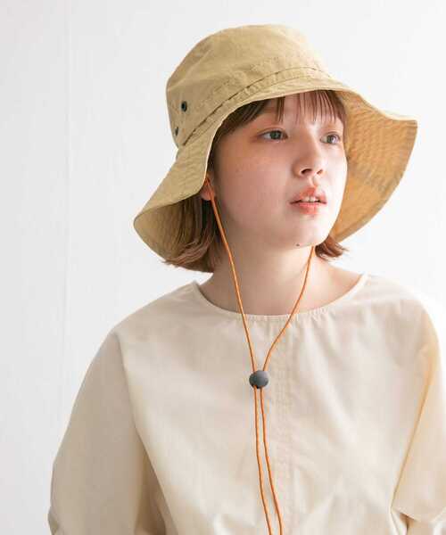 KBF（ケイビーエフ）の「パッカブルバケットHAT（ハット・レディース・ブラック/ベージュ・ONE）」の8枚目の写真