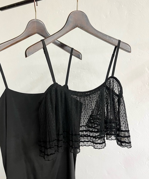 mystic（ミスティック）の「[otona mystic]ヴィンテージレースキャミワンピース（ワンピース・レディース・ブラック・FREE）」の2枚目の写真