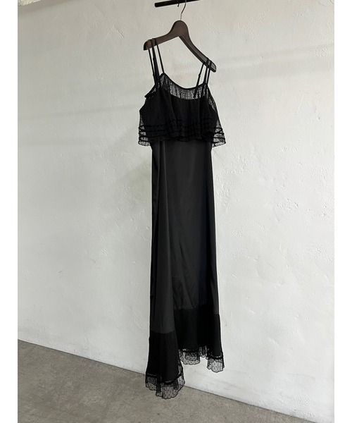 mystic（ミスティック）の「[otona mystic]ヴィンテージレースキャミワンピース（ワンピース・レディース・ブラック・FREE）」の4枚目の写真