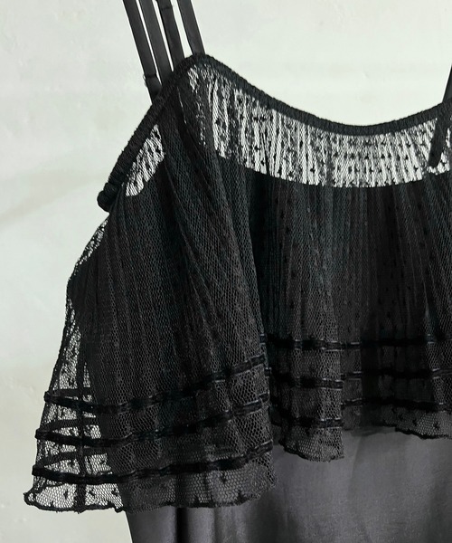 mystic（ミスティック）の「[otona mystic]ヴィンテージレースキャミワンピース（ワンピース・レディース・ブラック・FREE）」の5枚目の写真