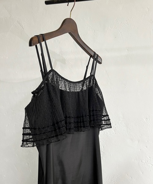 mystic（ミスティック）の「[otona mystic]ヴィンテージレースキャミワンピース（ワンピース・レディース・ブラック・FREE）」の6枚目の写真