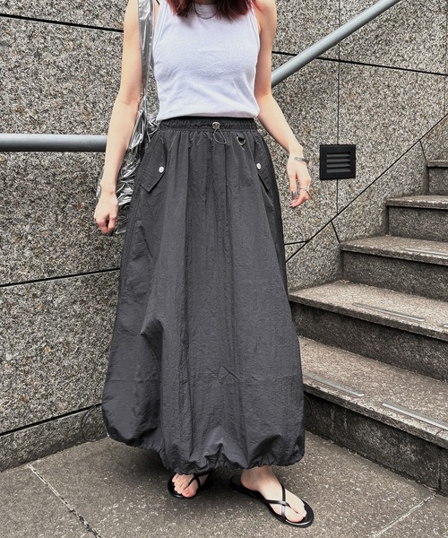 ISOOK（アイスー）の「【ISOOK / アイスー】ドロストカーゴスカート