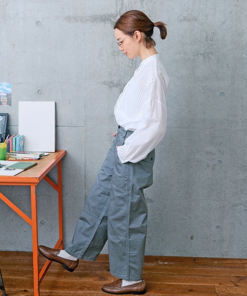 PAR ICI（パーリッシィ）の「配色コール ダブルニーパンツ（その他パンツ・レディース・ブラウン/サックスブルー/カーキ・FREE）」の10枚目の写真