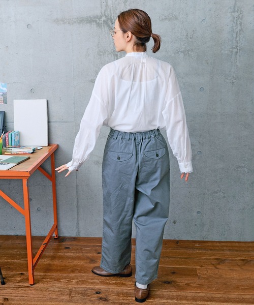 PAR ICI（パーリッシィ）の「配色コール ダブルニーパンツ（その他パンツ・レディース・ブラウン/サックスブルー/カーキ・FREE）」の11枚目の写真