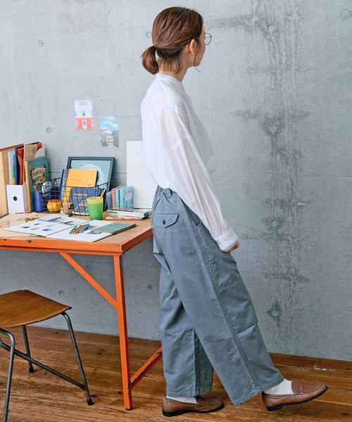 PAR ICI（パーリッシィ）の「配色コール ダブルニーパンツ（その他パンツ・レディース・ブラウン/サックスブルー/カーキ・FREE）」の12枚目の写真