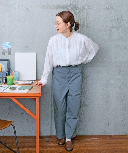 PAR ICI（パーリッシィ）の「配色コール ダブルニーパンツ（その他パンツ・レディース・ブラウン/サックスブルー/カーキ・FREE）」の9枚目の写真