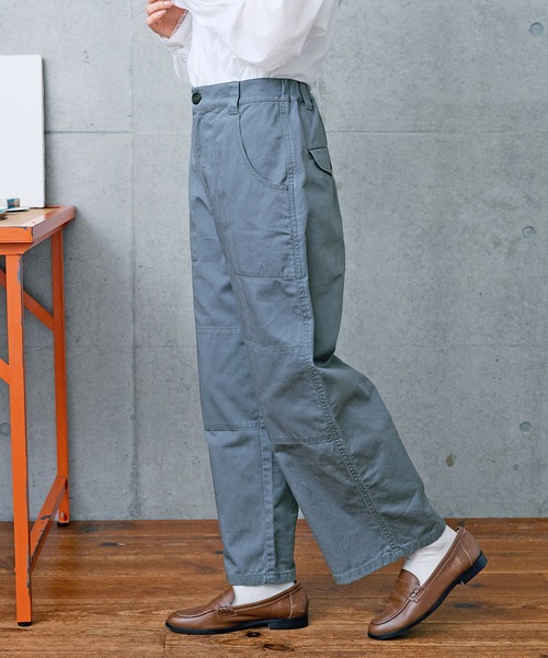 PAR ICI（パーリッシィ）の「配色コール ダブルニーパンツ（その他パンツ・レディース・ブラウン/サックスブルー/カーキ・FREE）」の6枚目の写真