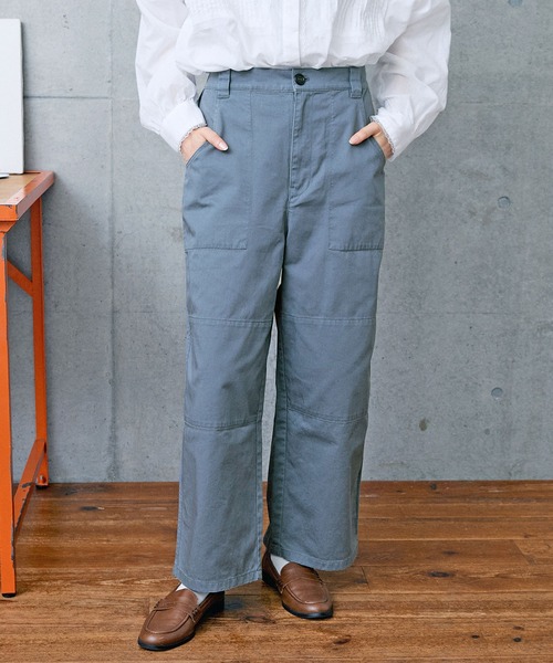 PAR ICI（パーリッシィ）の「配色コール ダブルニーパンツ（その他パンツ・レディース・ブラウン/サックスブルー/カーキ・FREE）」の5枚目の写真