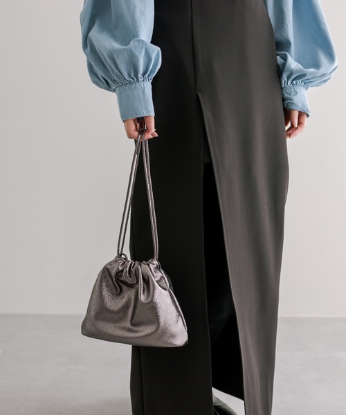 mystic（ミスティック）の「シャーリングミニショルダーバッグ（ショルダーバッグ・レディース・ブラック/シルバー/シルバー系その他2・ONE SIZE）」の8枚目の写真