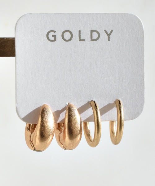 GOLDY(ゴールディ)の「ドロップ & ミニマル ライン 2ペア ピアス(ピアス(両耳用)・レディース・シルバー/ゴールド/シルバー系その他/ゴールド系その他・FREE)」の4枚目の写真
