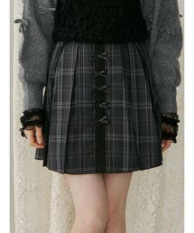 merry jenny | プリーツチェックリボンミニスカート(スカート)