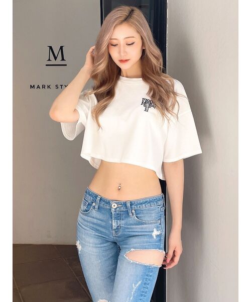 GYDA(ジェイダ)の「VIGOR IS PLAYショートLOOSE Tシャツ(Tシャツ/カットソー・レディース・グリーン/オフホワイト/ブラック・FREE)」の14枚目の写真