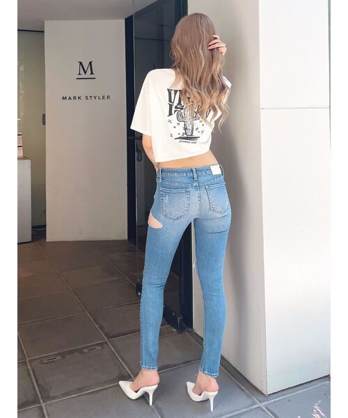 GYDA(ジェイダ)の「VIGOR IS PLAYショートLOOSE Tシャツ(Tシャツ/カットソー・レディース・グリーン/オフホワイト/ブラック・FREE)」の16枚目の写真