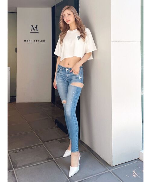 GYDA(ジェイダ)の「VIGOR IS PLAYショートLOOSE Tシャツ(Tシャツ/カットソー・レディース・グリーン/オフホワイト/ブラック・FREE)」の17枚目の写真