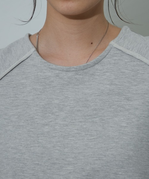 COLONY 2139(コロニートゥーワンスリーナイン)の「杢ミニ裏毛ノースリプルオーバー(Tシャツ/カットソー・レディース・ライトグレー/パープル/ブラック・FREE)」の12枚目の写真