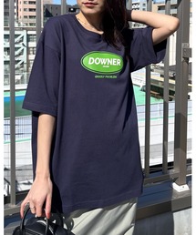 MODISH GAZE（モディシュガゼ）の「DOWNER オーバルロゴ ビッグシルエットTシャツ（Tシャツ/カットソー）」