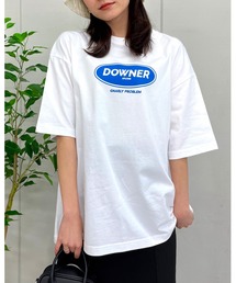 MODISH GAZE（モディシュガゼ）の「DOWNER オーバルロゴ ビッグシルエットTシャツ（Tシャツ/カットソー）」