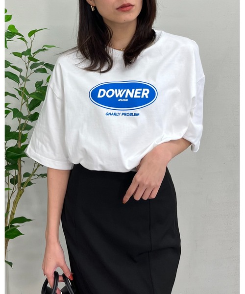 MODISH GAZE(モディシュガゼ)の「DOWNER オーバルロゴ ビッグシルエットTシャツ(Tシャツ/カットソー・メンズ・ネイビー/ブラック/ホワイト・MEDIUM/LARGE)」の11枚目の写真