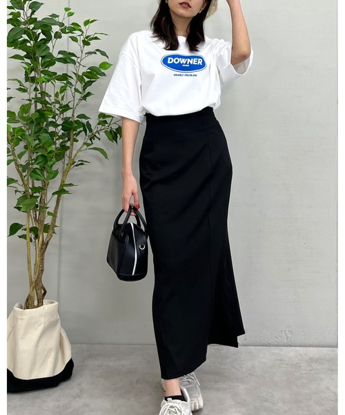 MODISH GAZE(モディシュガゼ)の「DOWNER オーバルロゴ ビッグシルエットTシャツ(Tシャツ/カットソー・メンズ・ネイビー/ブラック/ホワイト・MEDIUM/LARGE)」の12枚目の写真