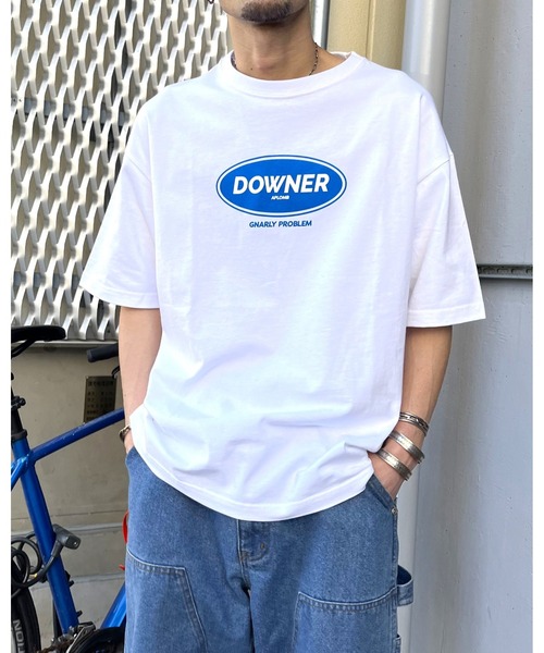 MODISH GAZE(モディシュガゼ)の「DOWNER オーバルロゴ ビッグシルエットTシャツ(Tシャツ/カットソー・メンズ・ネイビー/ブラック/ホワイト・MEDIUM/LARGE)」の14枚目の写真