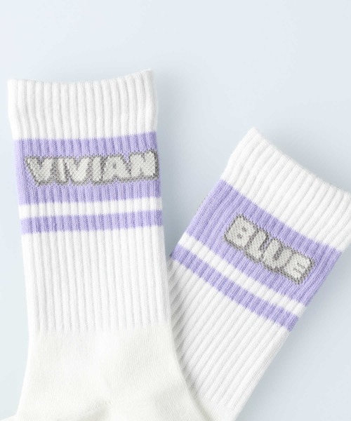 Right-on(ライトオン)の「VIVIAN BLUE(ヴィヴィアンブルー)【3足セット】ストリートソックス(ソックス/靴下・キッズ・ブラック×ホワイト・L/M)」の5枚目の写真