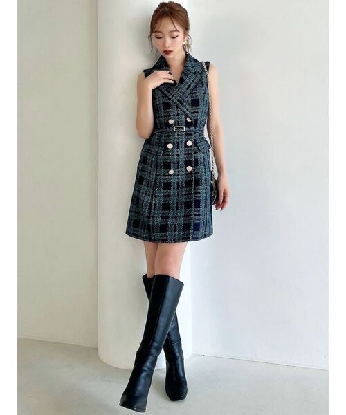 RESEXXY（リゼクシー）の「スクエアトゥロングブーツ（ブーツ・レディース・ブラック/ベージュ/ブラウン・SMALL/MEDIUM/LARGE）」の10枚目の写真