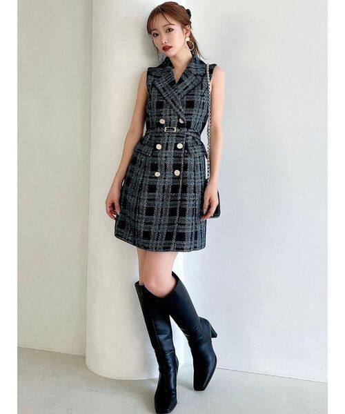 RESEXXY（リゼクシー）の「スクエアトゥロングブーツ（ブーツ・レディース・ブラック/ベージュ/ブラウン・SMALL/MEDIUM/LARGE）」の11枚目の写真