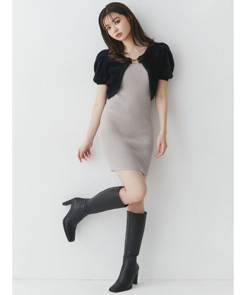 RESEXXY（リゼクシー）の「スクエアトゥロングブーツ（ブーツ・レディース・ブラック/ベージュ/ブラウン・SMALL/MEDIUM/LARGE）」の20枚目の写真