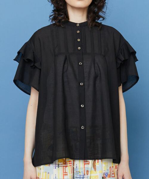 FRAPBOIS(フラボア)の「ドーリー ブラウス(シャツ/ブラウス・レディース・ブラック/ブルー・1)」の19枚目の写真