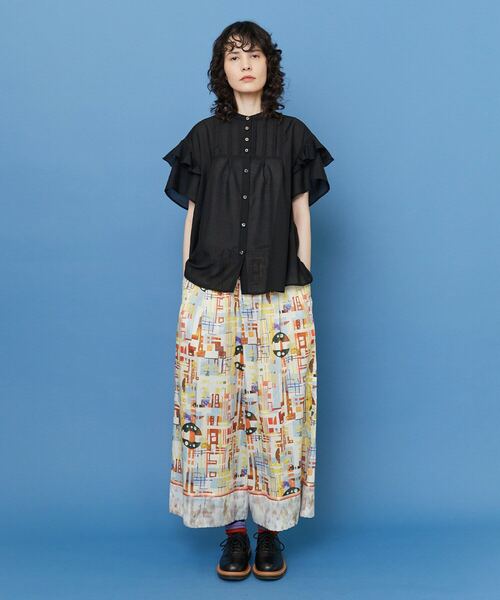 FRAPBOIS(フラボア)の「ドーリー ブラウス(シャツ/ブラウス・レディース・ブラック/ブルー・1)」の16枚目の写真