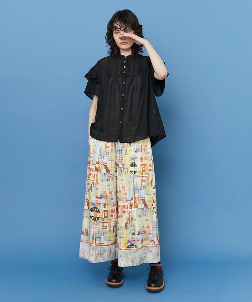 FRAPBOIS(フラボア)の「ドーリー ブラウス(シャツ/ブラウス・レディース・ブラック/ブルー・1)」の14枚目の写真