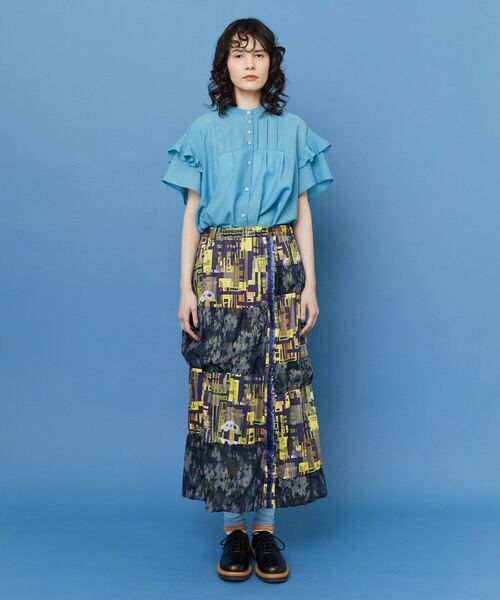 FRAPBOIS(フラボア)の「ドーリー ブラウス(シャツ/ブラウス・レディース・ブラック/ブルー・1)」の9枚目の写真