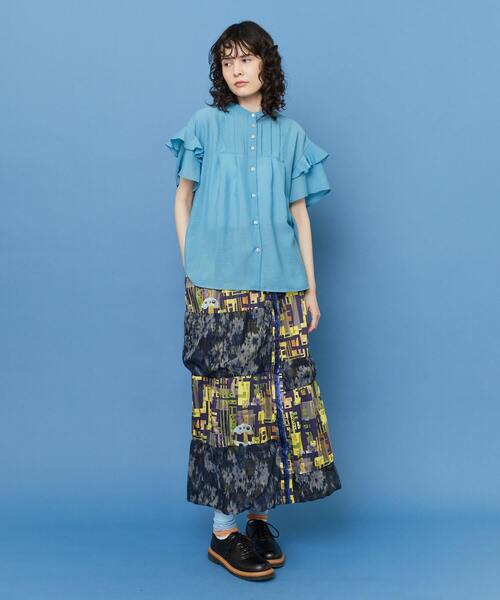 FRAPBOIS(フラボア)の「ドーリー ブラウス(シャツ/ブラウス・レディース・ブラック/ブルー・1)」の22枚目の写真