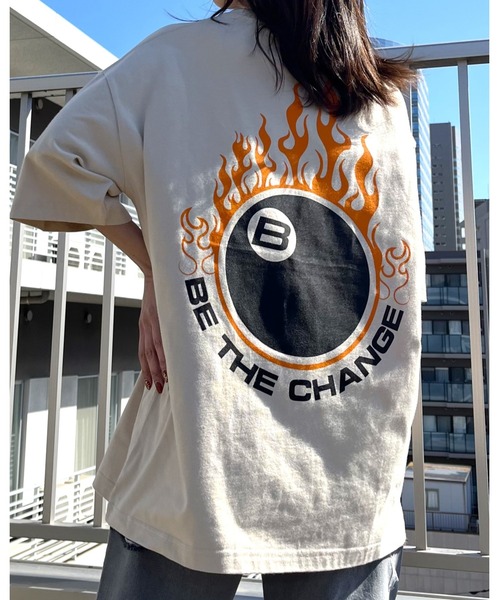 RGY（アールジーワイ）の「【RGY】ビリヤード両面プリント ビッグシルエットTシャツ (CP)（Tシャツ/カットソー・レディース・ブラック/ホワイト/ライトベージュ・L/M）」の16枚目の写真