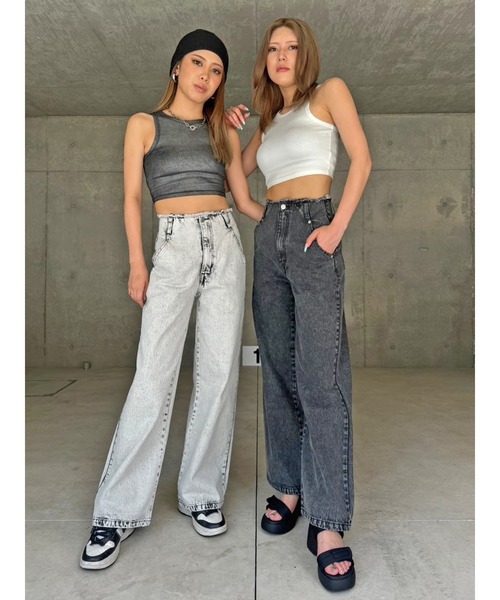 EGOIST（エゴイスト）の「カットオフハイウエストデニムワイドパンツ（デニムパンツ・レディース・ブラック/ダークブラック・S/M）」の20枚目の写真