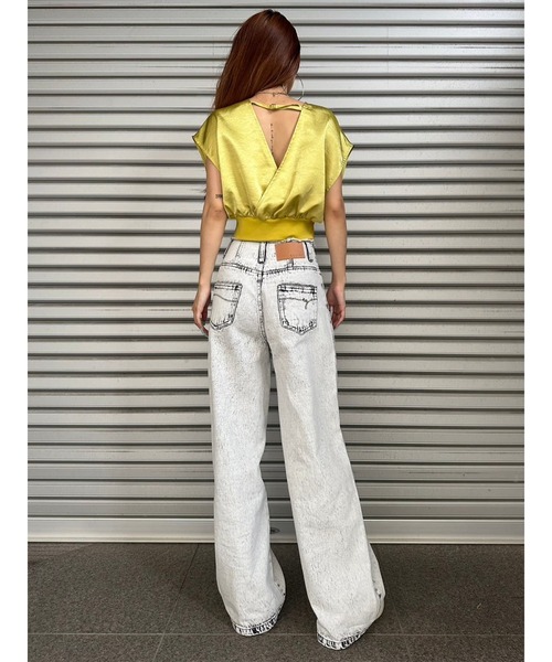 EGOIST（エゴイスト）の「カットオフハイウエストデニムワイドパンツ（デニムパンツ・レディース・ブラック/ダークブラック・S/M）」の16枚目の写真